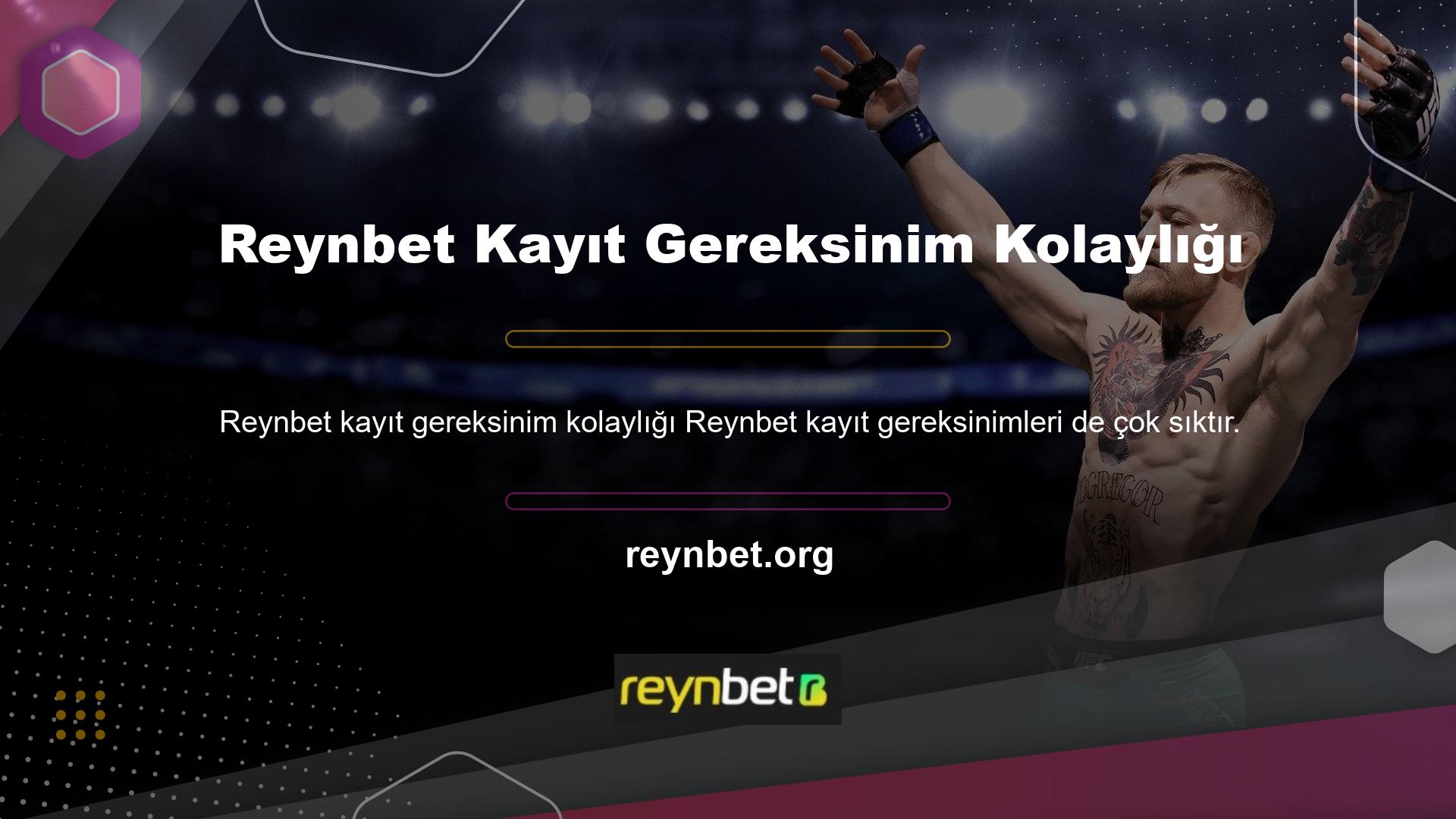 Reynbet üyelik onayını nasıl yapılır? Reynbet üyeliği için onay almak için şu adımları izlemeniz gerekir: İlk olarak, sitedeki üyelik formunu doldurun
